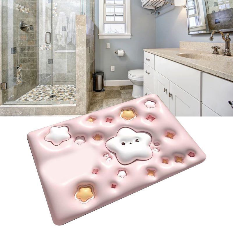 Diatomaceous Earth Floor Mat 3D Visual Water Absorbent Fast Drying Floor Mat for Bathroom H5