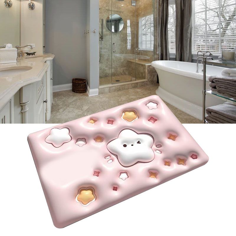 Diatomaceous Earth Floor Mat 3D Visual Water Absorbent Fast Drying Floor Mat for Bathroom H5