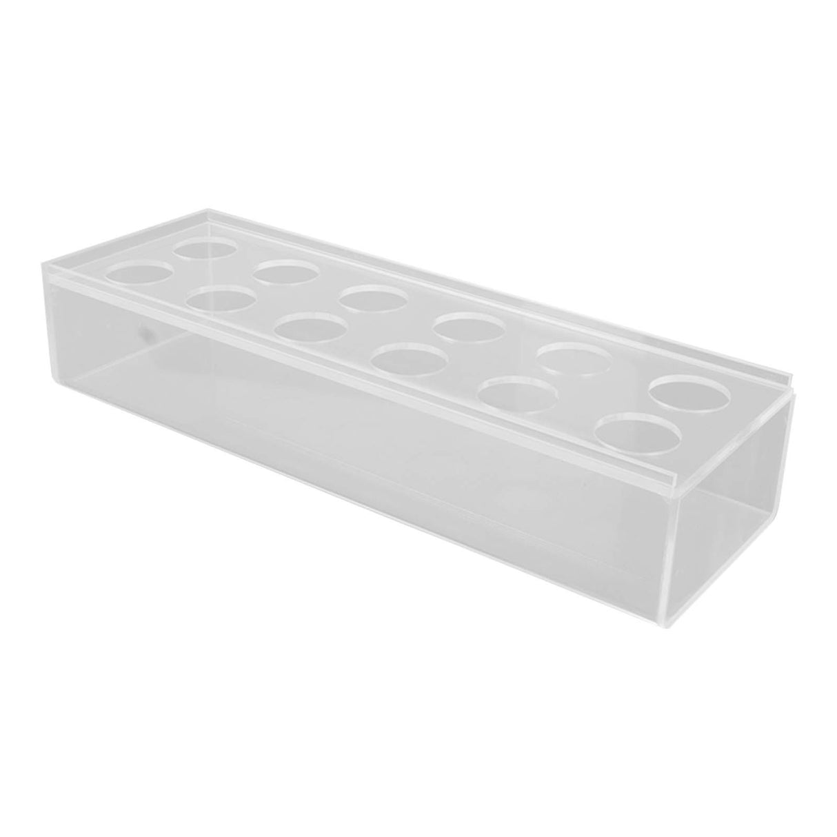 Clear Acrylic Flower Vase Multi Holes Elegant Decorative Long Rectangle Vase for Wedding Home Dining Table Decor 30cm/11.7in