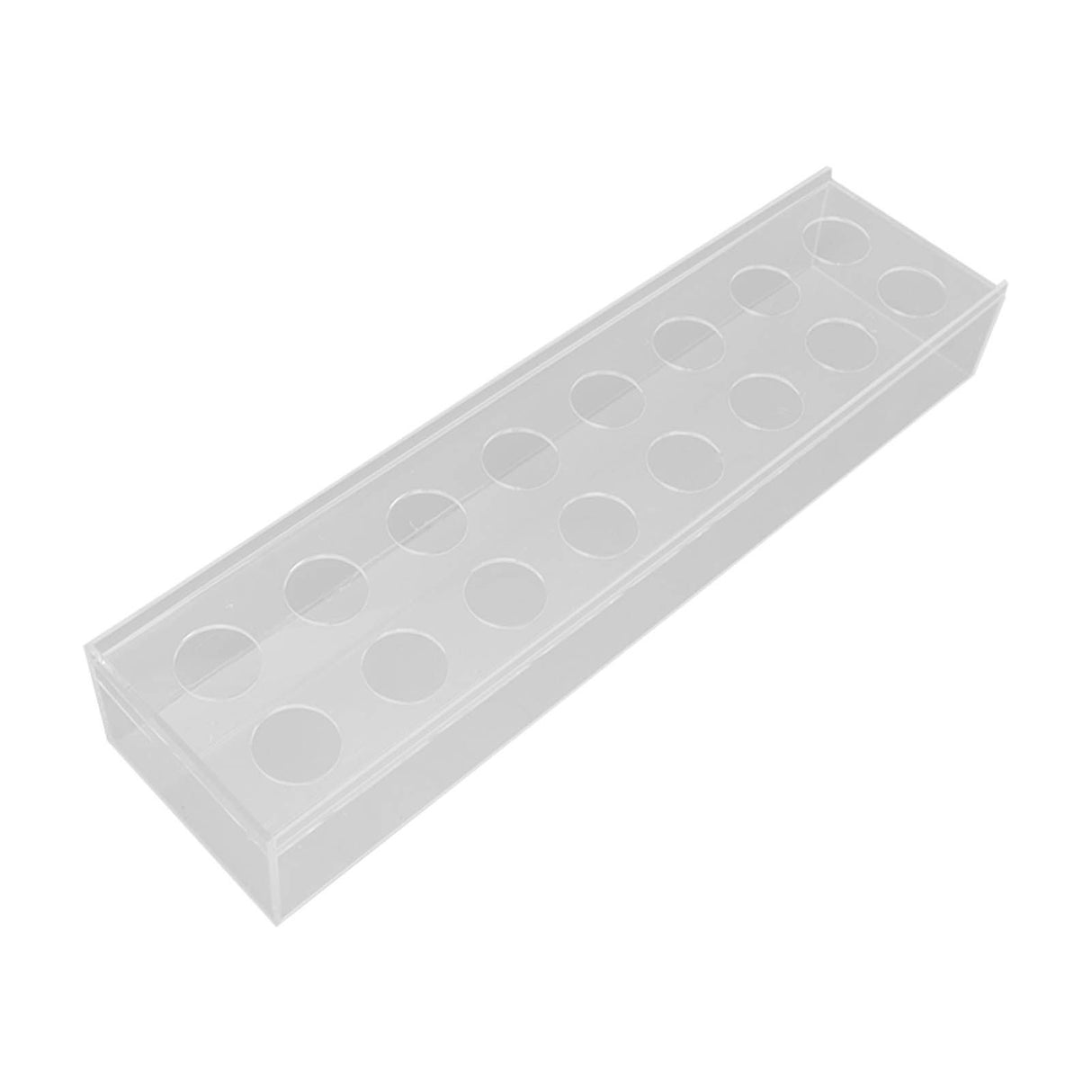 Clear Acrylic Flower Vase Multi Holes Elegant Decorative Long Rectangle Vase for Wedding Home Dining Table Decor 40cm/15.7in