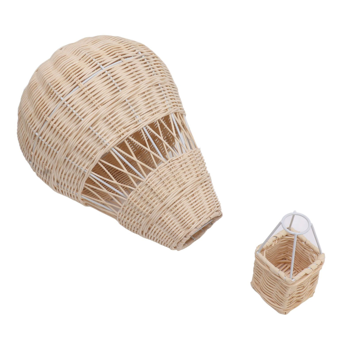 Woven Hot Air Balloon Handcrafted Exquisite Details Rattan Weaving Decoration for Kids Room Party Photo Prop