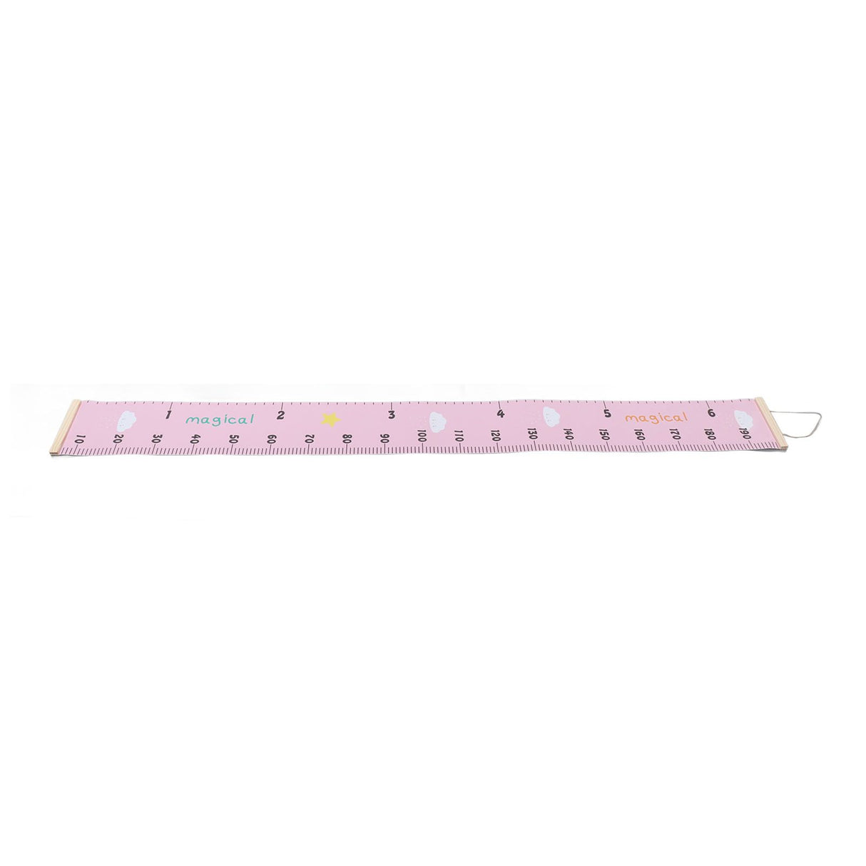 Kids Growth Chart Accurate Baby Height Growth Chart Ruler Removable Canvas Wall Hanging Measurement Chart for Home Pink Cloud
