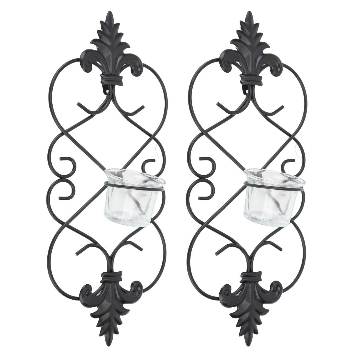2PCS Wall Hanging Candle Holder Iron Hanging Wall Candle Holders for Home Decoration Weddings Events