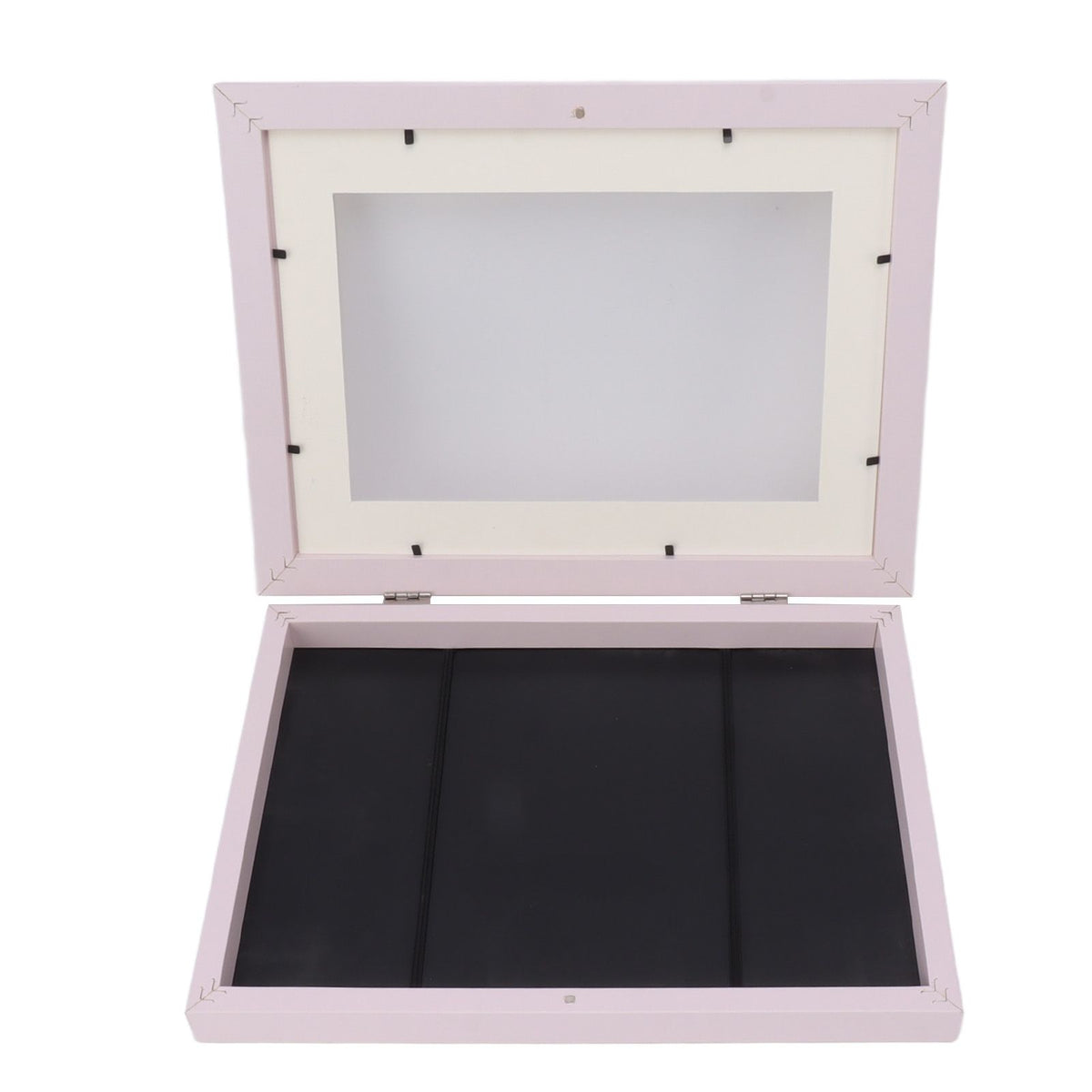 Kids Art Frame HDF Durable Magnetic Design Changeable Art Picture Frame with Storage Slot for Crafts Drawing Pink