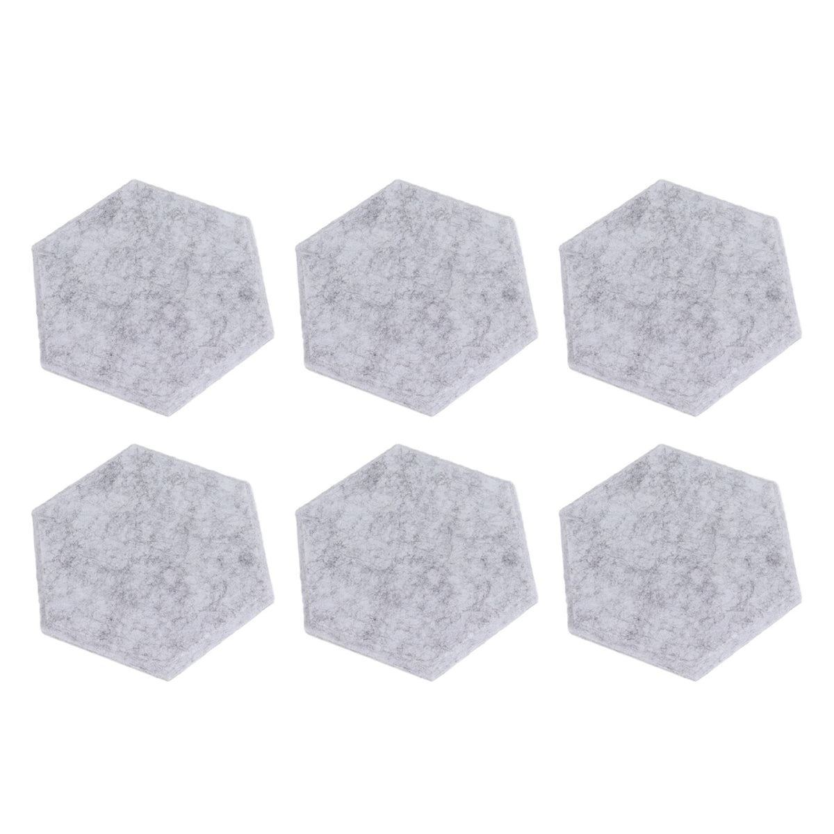 12PCS Hexagon Acoustic Panels High Density Sound Absorbing Panels Sound Proof Beveled Edge Wall Panels 14x12x7cm Light Gray