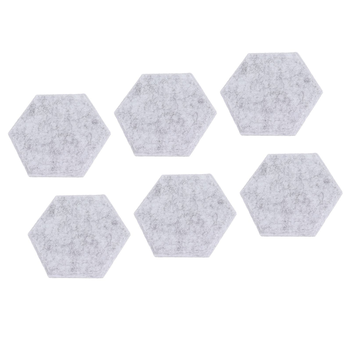 12PCS Hexagon Acoustic Panels High Density Sound Absorbing Panels Sound Proof Beveled Edge Wall Panels 14x12x7cm Light Gray