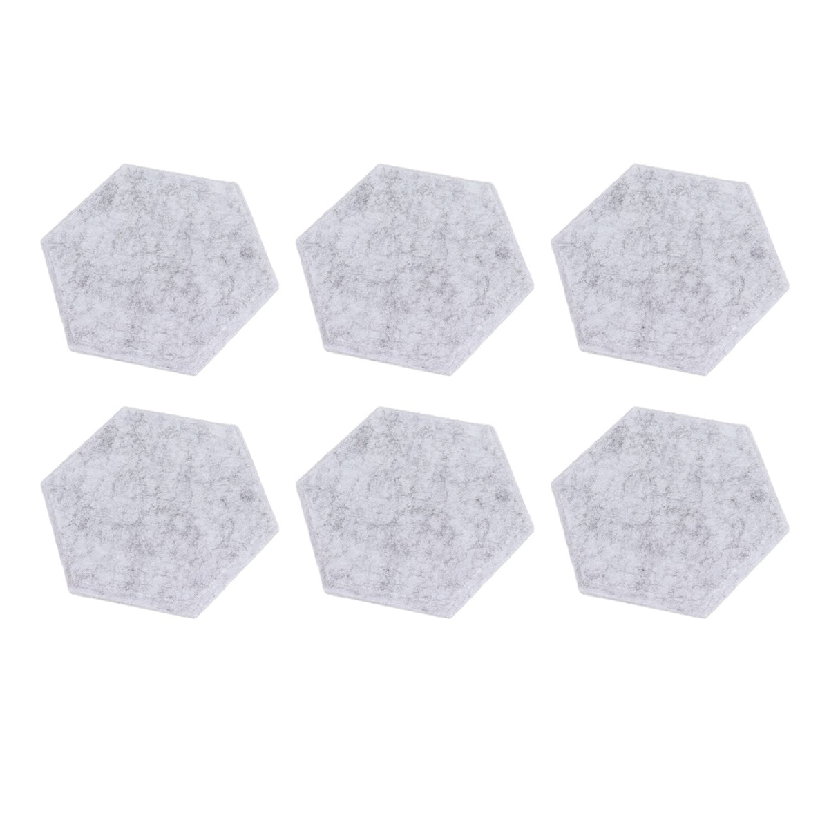 12PCS Hexagon Acoustic Panels High Density Sound Absorbing Panels Sound Proof Beveled Edge Wall Panels 14x12x7cm Light Gray