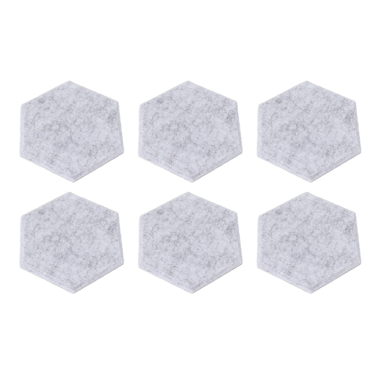 12PCS Hexagon Acoustic Panels High Density Sound Absorbing Panels Sound Proof Beveled Edge Wall Panels 14x12x7cm Light Gray
