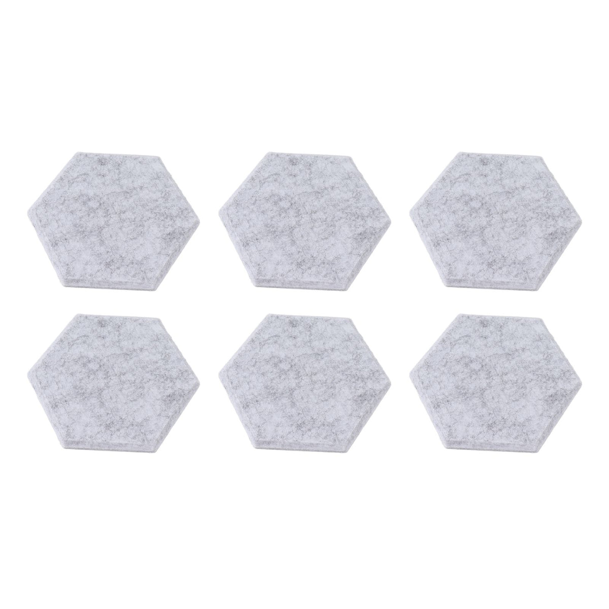 12PCS Hexagon Acoustic Panels High Density Sound Absorbing Panels Sound Proof Beveled Edge Wall Panels 14x12x7cm Light Gray
