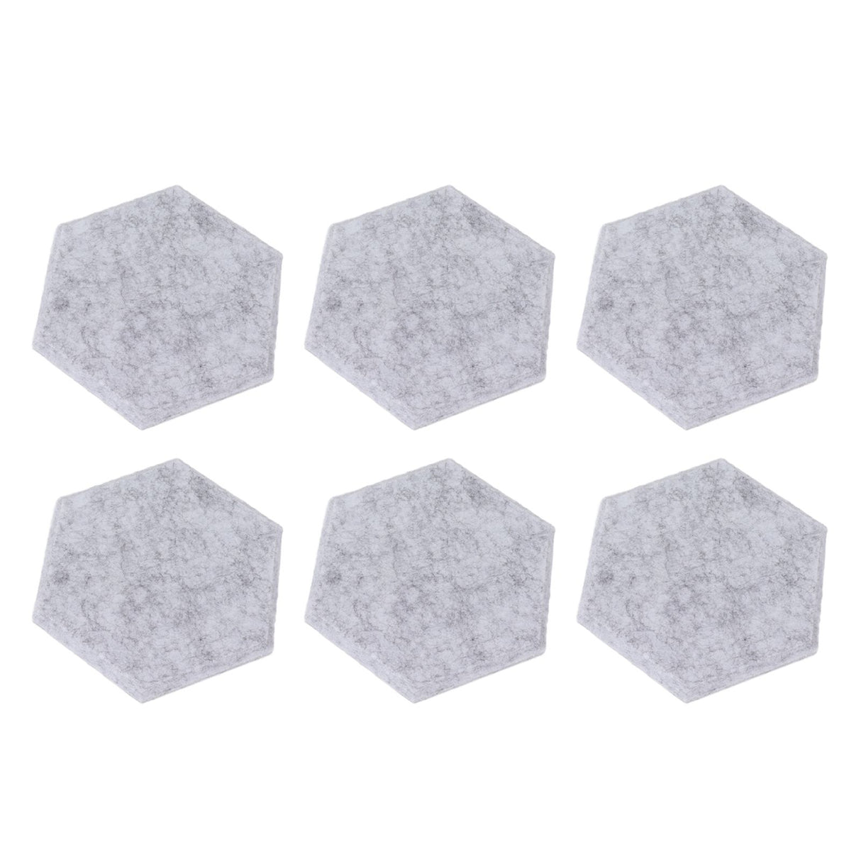 12PCS Hexagon Acoustic Panels High Density Sound Absorbing Panels Sound Proof Beveled Edge Wall Panels 14x12x7cm Light Gray