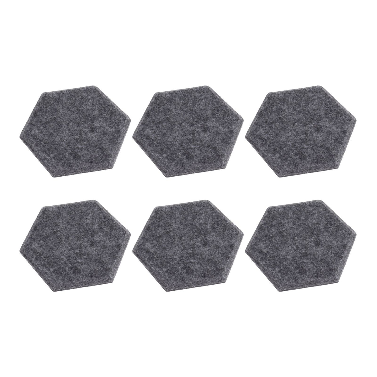 12PCS Hexagon Acoustic Panels High Density Sound Absorbing Panels Sound Proof Beveled Edge Wall Panels 14x12x7cm Dark Gray