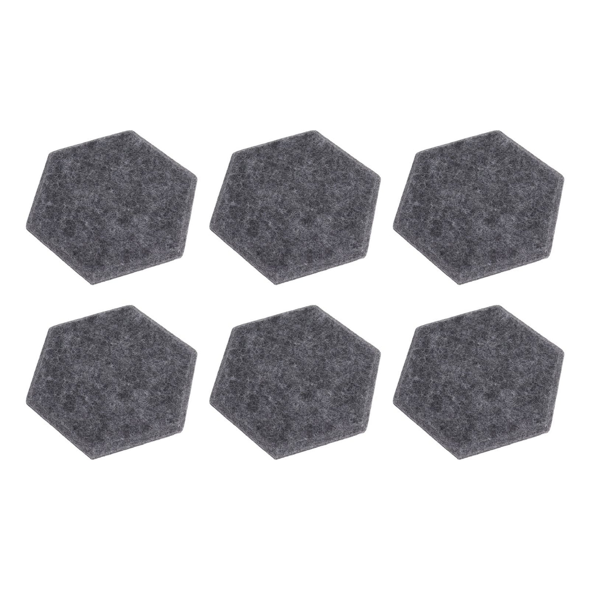 12PCS Hexagon Acoustic Panels High Density Sound Absorbing Panels Sound Proof Beveled Edge Wall Panels 14x12x7cm Dark Gray