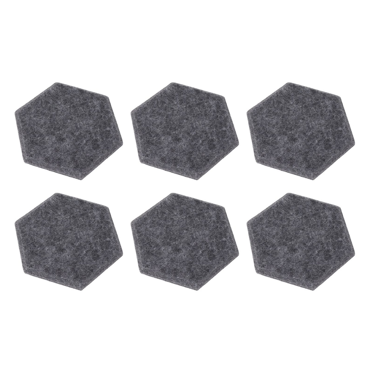 12PCS Hexagon Acoustic Panels High Density Sound Absorbing Panels Sound Proof Beveled Edge Wall Panels 14x12x7cm Dark Gray