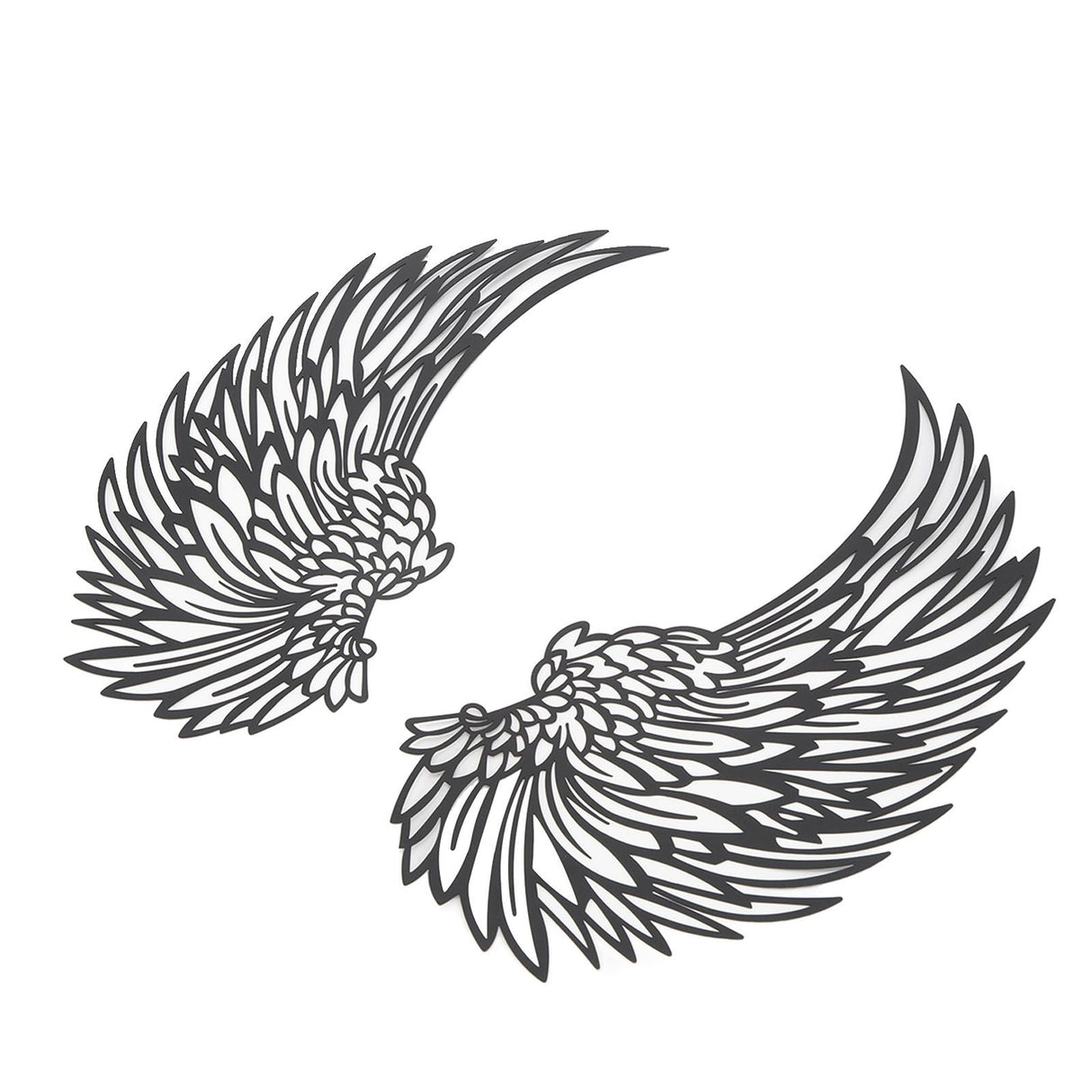 Angel Wings Metal Wall Art Indoor Outdoor Hanging Metal Angel Wings Wall Decor with LED Lights for Home Bedroom Living Room Garden Office