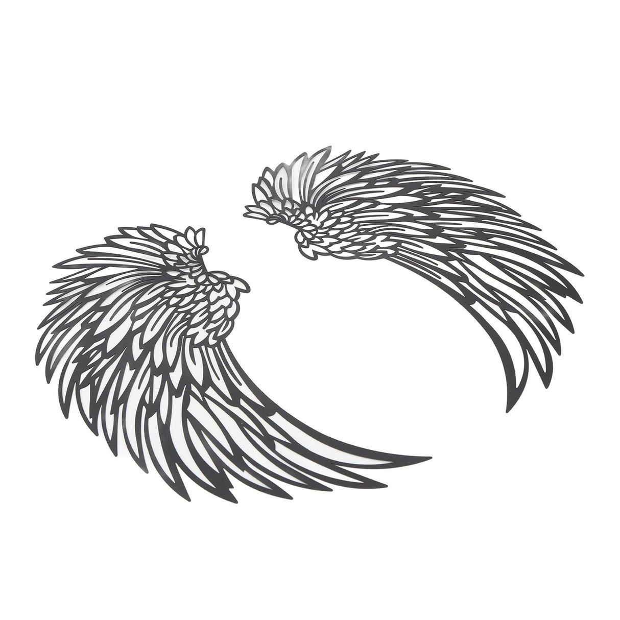 Angel Wings Metal Wall Art Indoor Outdoor Hanging Metal Angel Wings Wall Decor with LED Lights for Home Bedroom Living Room Garden Office
