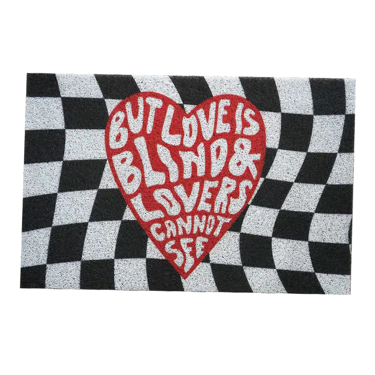 Checkerboard Kitchen Rugs Washable Hallway Entry Carpet Non Slip Entryway Runner Mat for Home Restaurant Office Heart