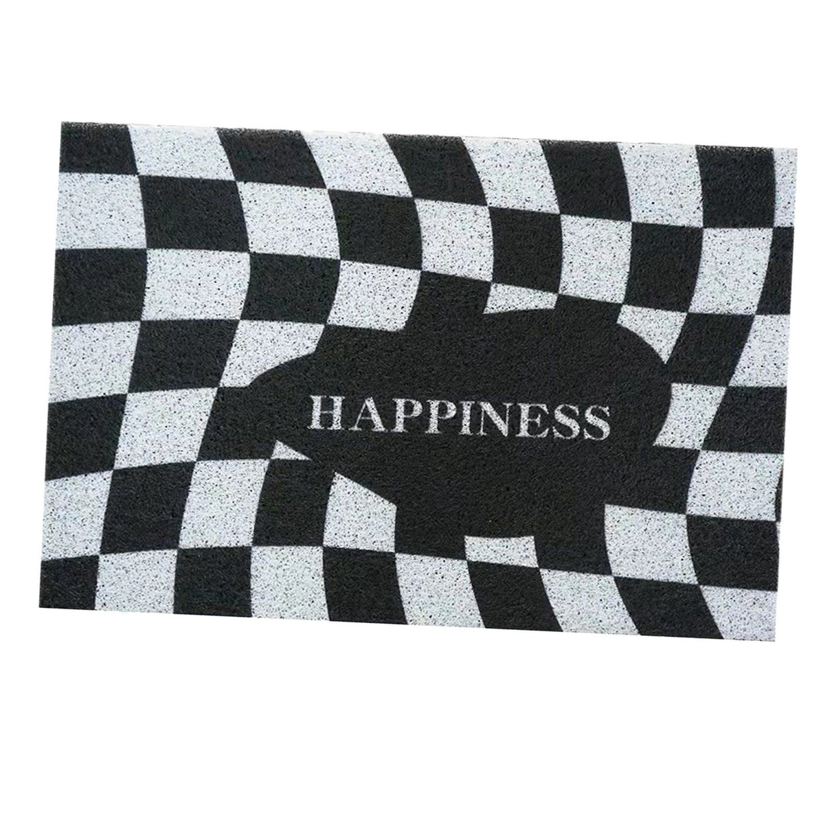 Checkerboard Kitchen Rugs Washable Hallway Entry Carpet Non Slip Entryway Runner Mat for Home Restaurant Office Black