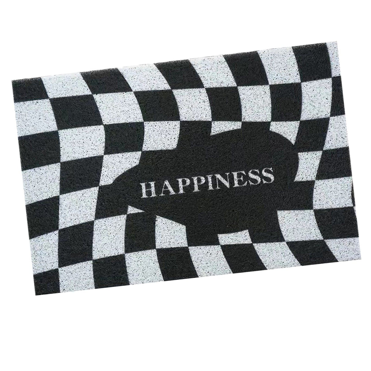 Checkerboard Kitchen Rugs Washable Hallway Entry Carpet Non Slip Entryway Runner Mat for Home Restaurant Office Black