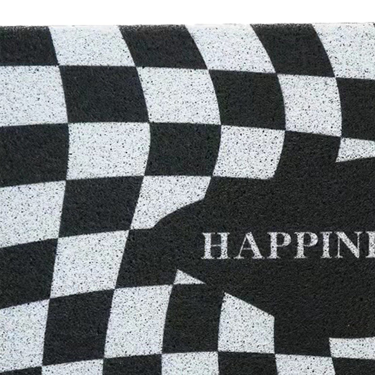 Checkerboard Kitchen Rugs Washable Hallway Entry Carpet Non Slip Entryway Runner Mat for Home Restaurant Office Black