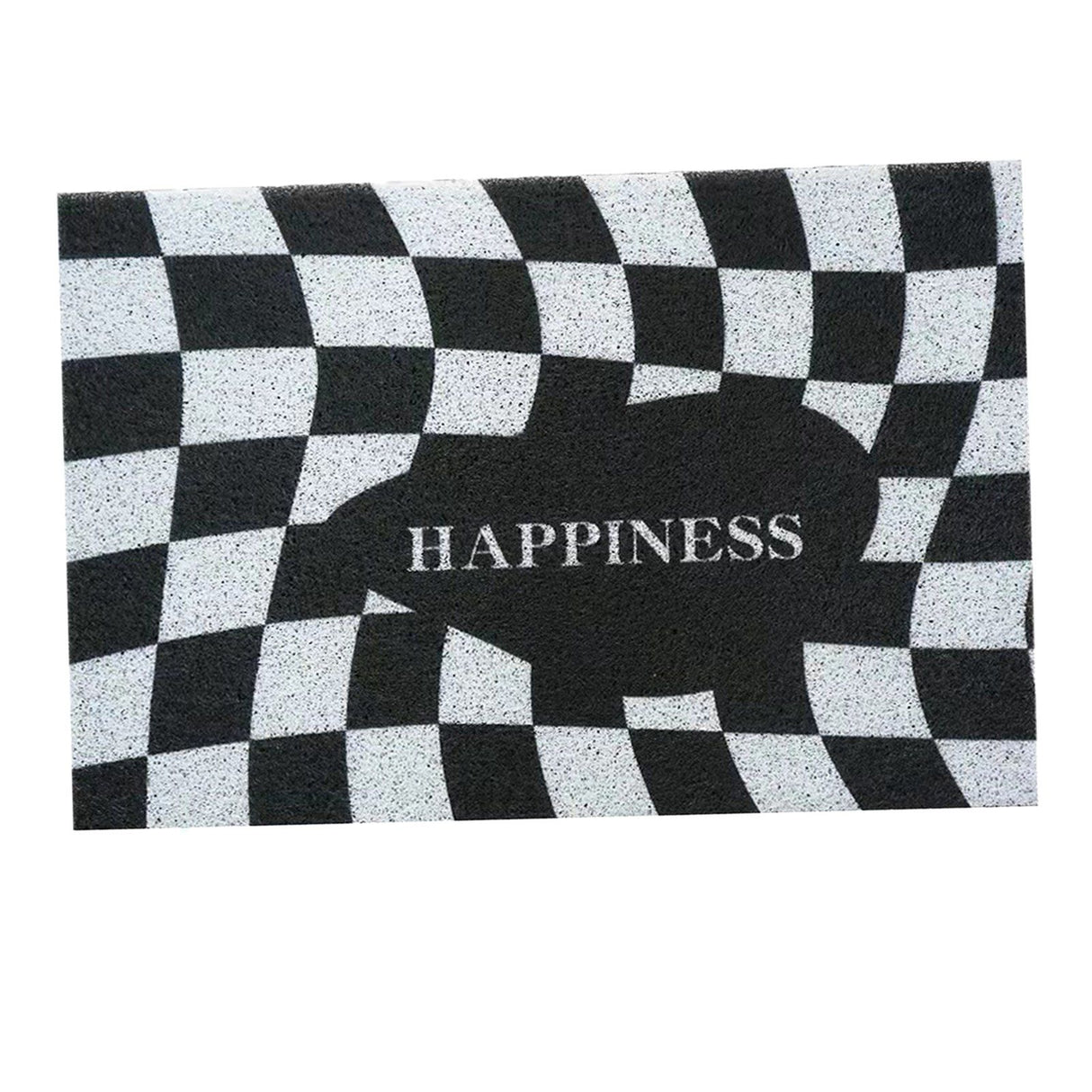 Checkerboard Kitchen Rugs Washable Hallway Entry Carpet Non Slip Entryway Runner Mat for Home Restaurant Office Black