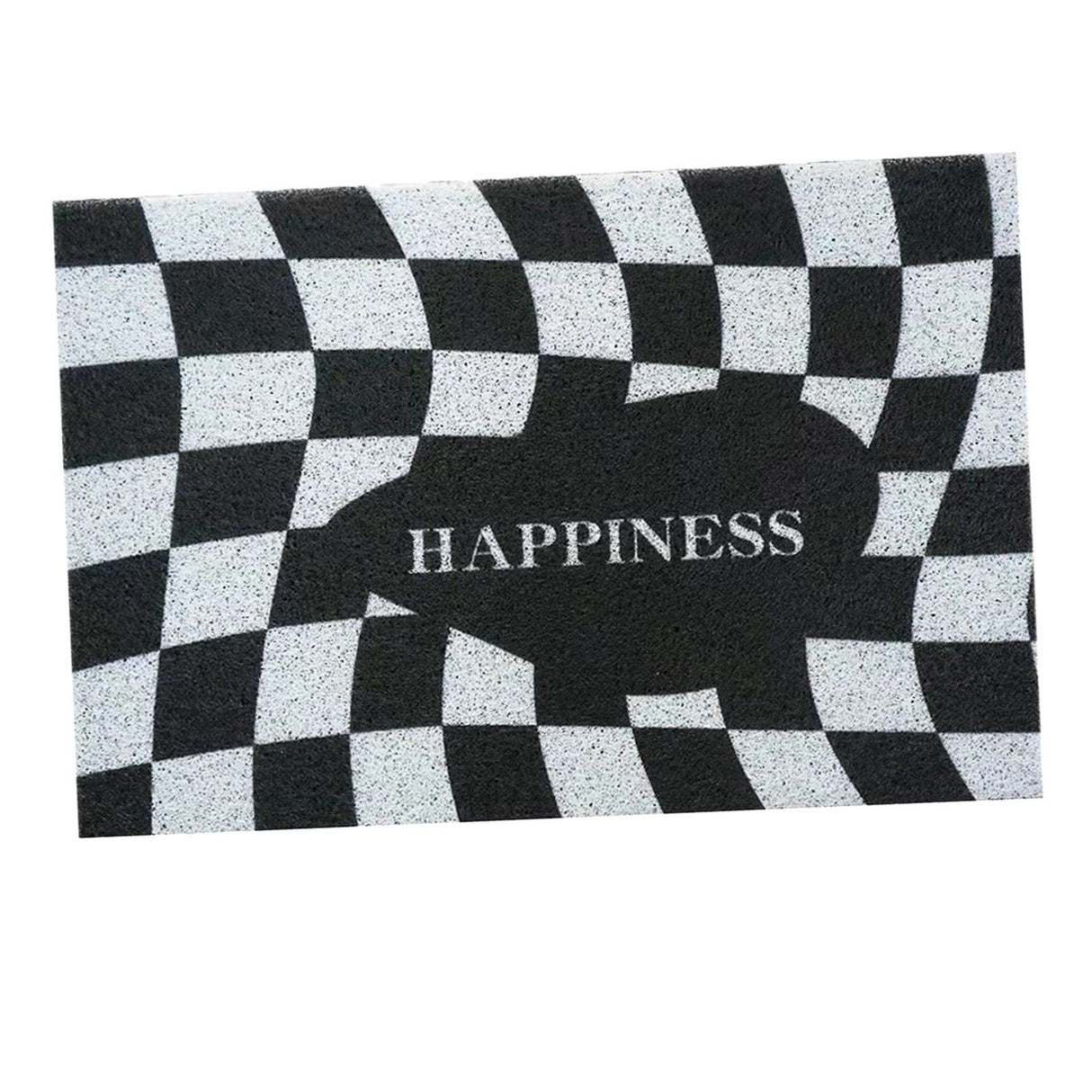 Checkerboard Kitchen Rugs Washable Hallway Entry Carpet Non Slip Entryway Runner Mat for Home Restaurant Office Black