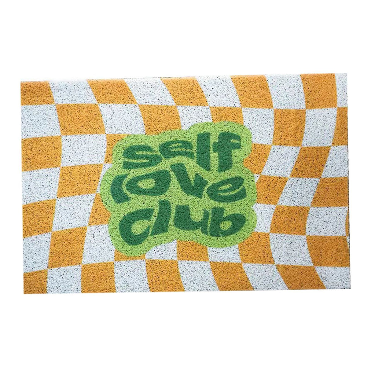 Checkerboard Kitchen Rugs Washable Hallway Entry Carpet Non Slip Entryway Runner Mat for Home Restaurant Office Yellow