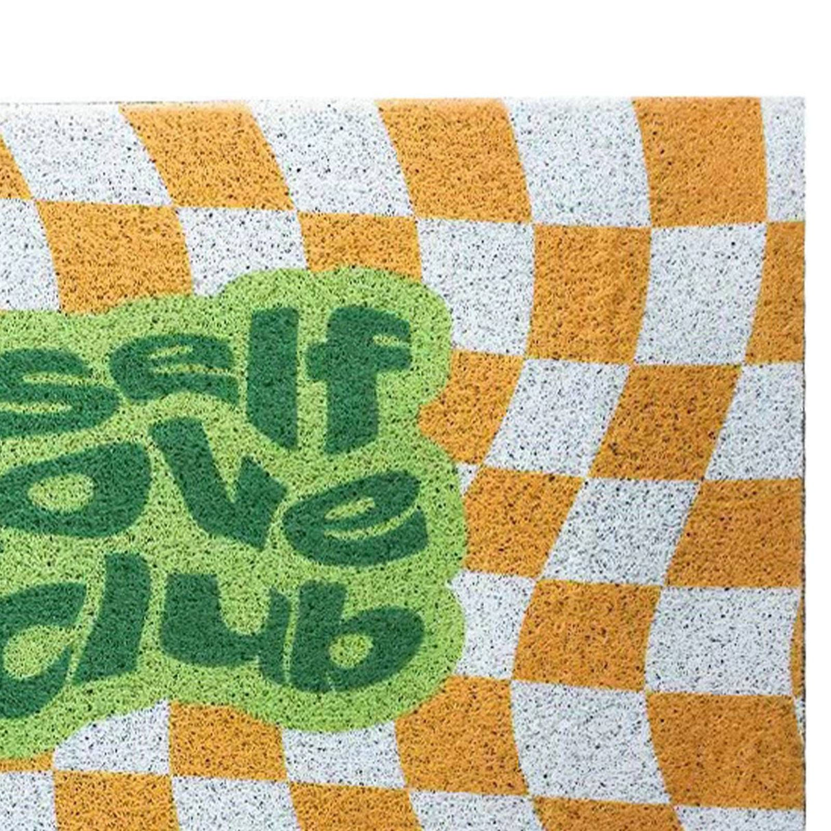 Checkerboard Kitchen Rugs Washable Hallway Entry Carpet Non Slip Entryway Runner Mat for Home Restaurant Office Yellow