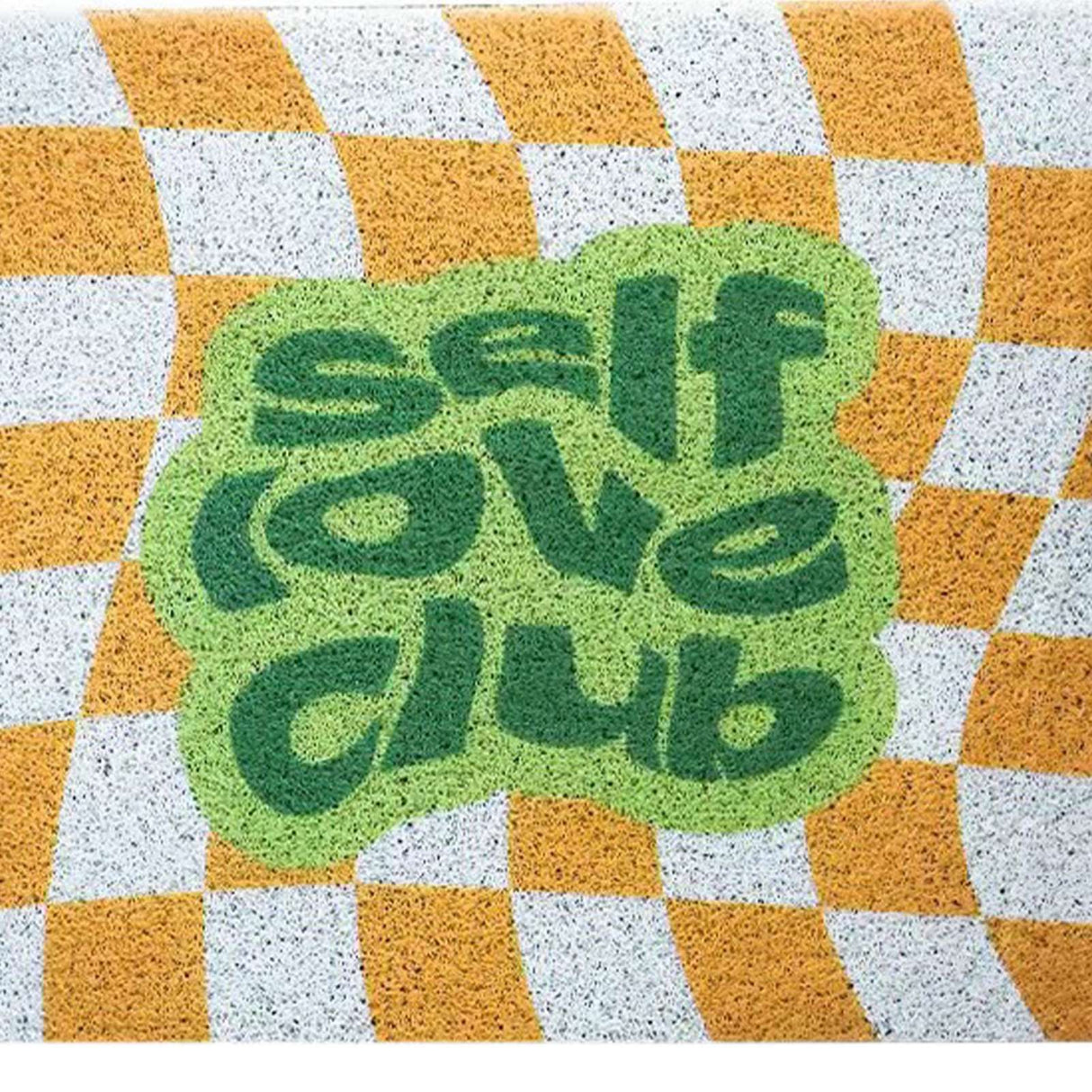 Checkerboard Kitchen Rugs Washable Hallway Entry Carpet Non Slip Entryway Runner Mat for Home Restaurant Office Yellow
