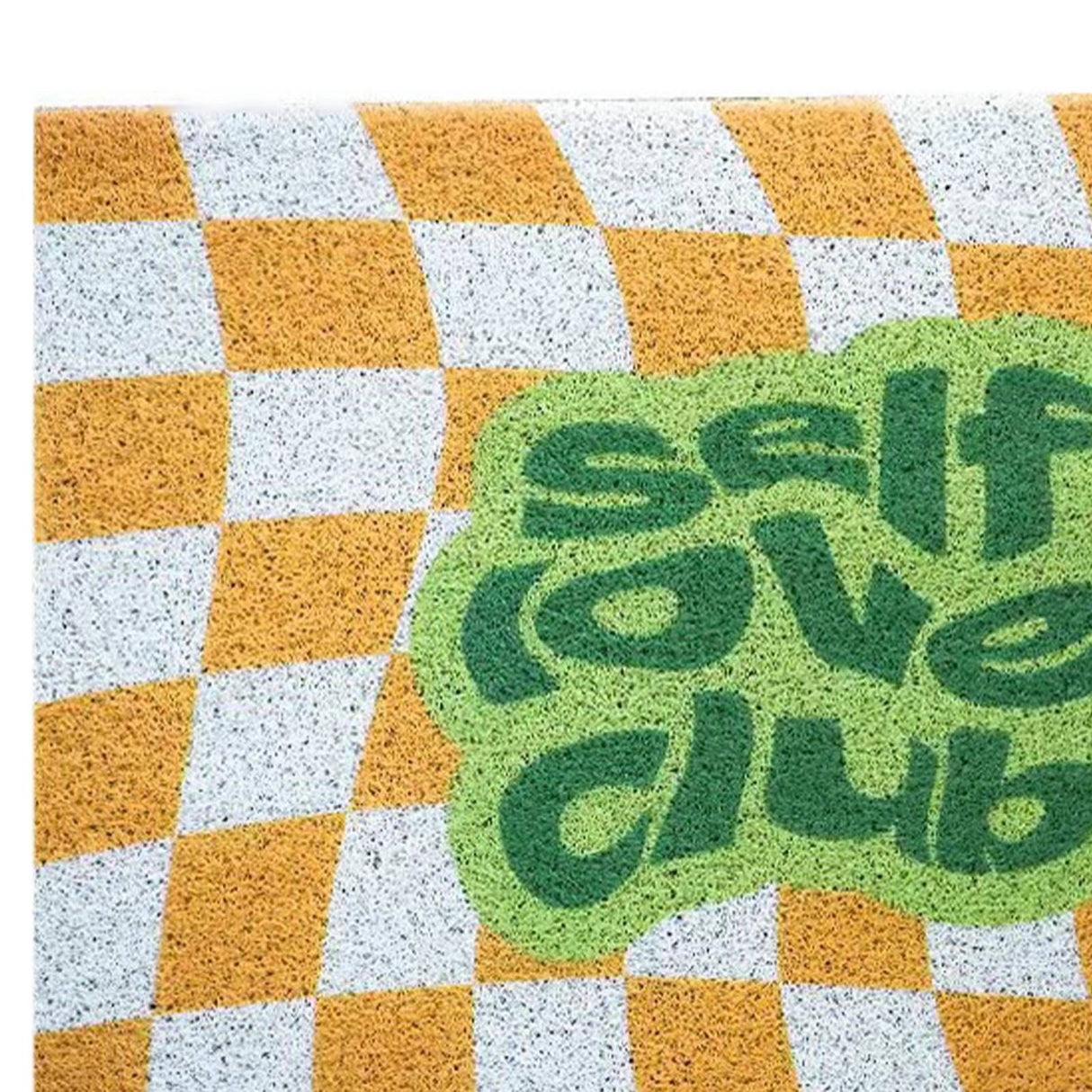 Checkerboard Kitchen Rugs Washable Hallway Entry Carpet Non Slip Entryway Runner Mat for Home Restaurant Office Yellow