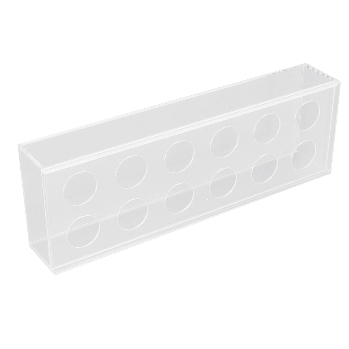 Rectangular Floral Centerpiece Clear Acrylic Flower Vase for Dining Table Wedding Party Home 12 Hole