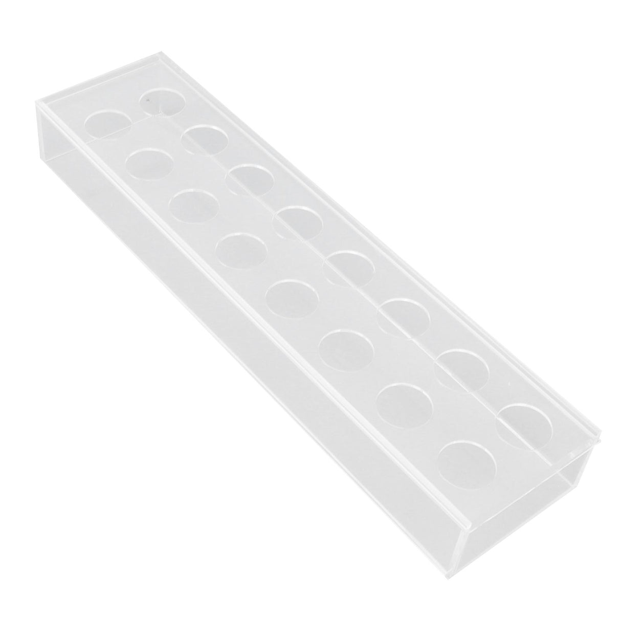 Rectangular Floral Centerpiece Clear Acrylic Flower Vase for Dining Table Wedding Party Home 16 Hole