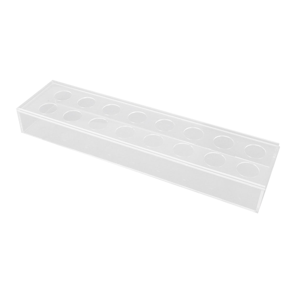 Rectangular Floral Centerpiece Clear Acrylic Flower Vase for Dining Table Wedding Party Home 16 Hole