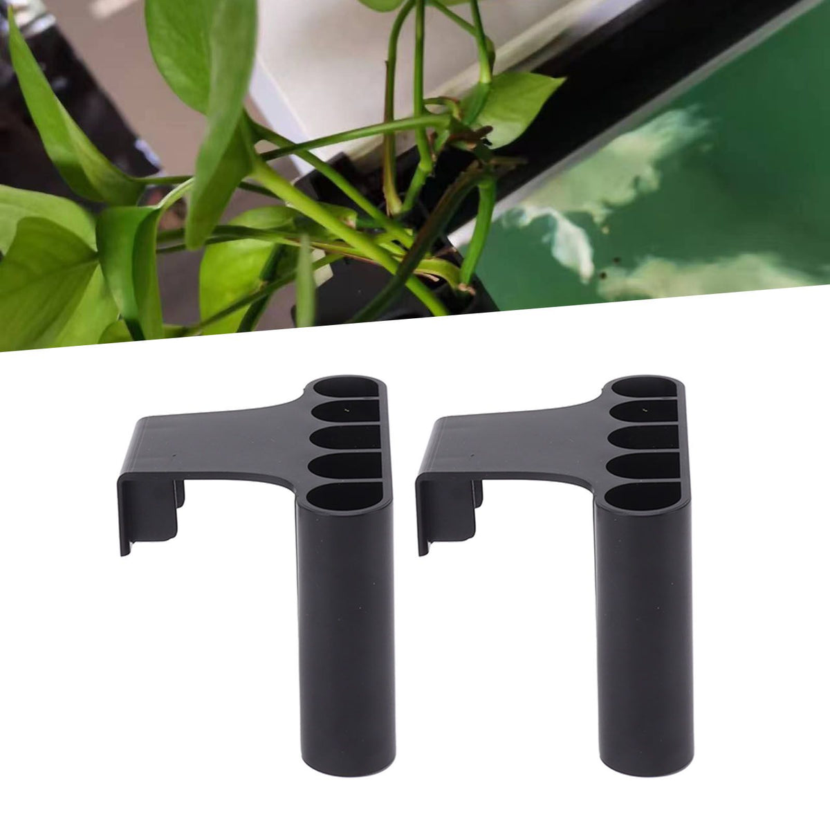2Pcs Aquarium Plant Holder Aquarium Hanging Aquatic Plant Holder Fish Tank Decorations with Integrated Hook Short Hook