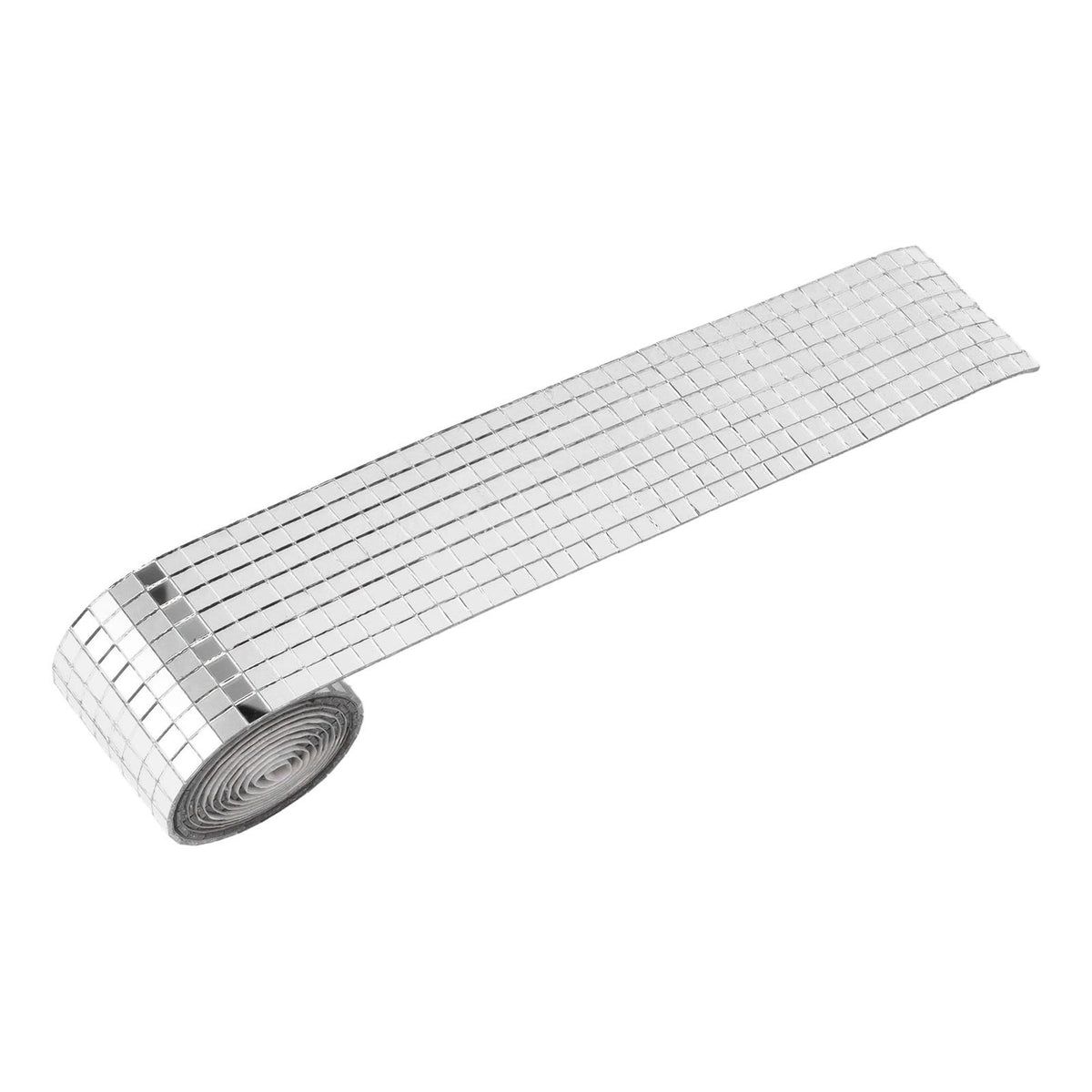 1600Pcs Self Adhesive Mirror Mosaic Sheet Adhesive Mosaic Square Glass Tile Sticker for Home Decorating Silver