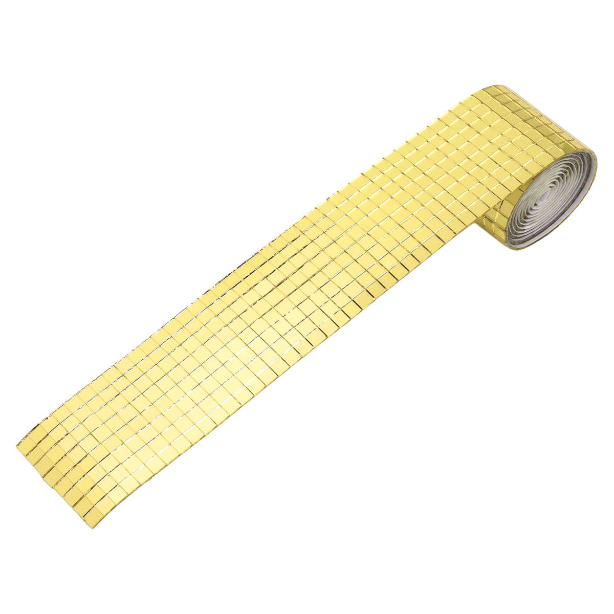 1600Pcs Self Adhesive Mirror Mosaic Sheet Adhesive Mosaic Square Glass Tile Sticker for Home Decorating Gold