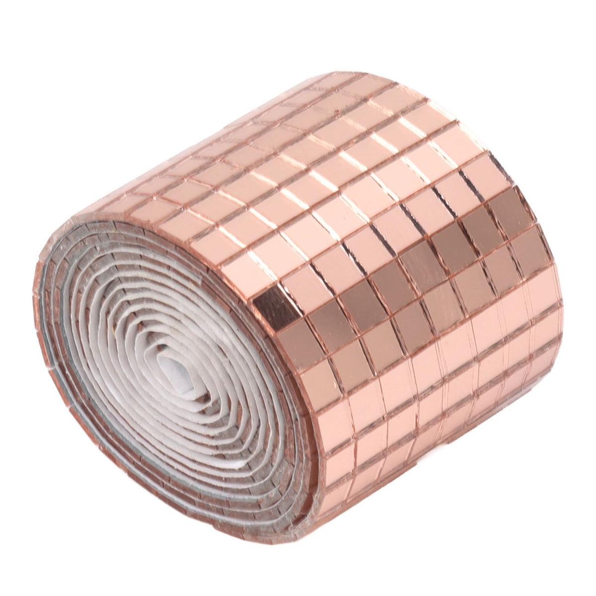 1600Pcs Self Adhesive Mirror Mosaic Sheet Adhesive Mosaic Square Glass Tile Sticker for Home Decorating Rose Gold