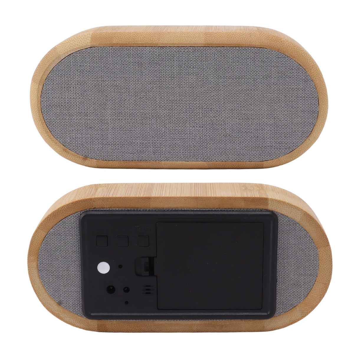 Wooden Alarm Clock Digital Voice Control LED Glowing USB Plug in Electronic Alarm Clock Home Decoration