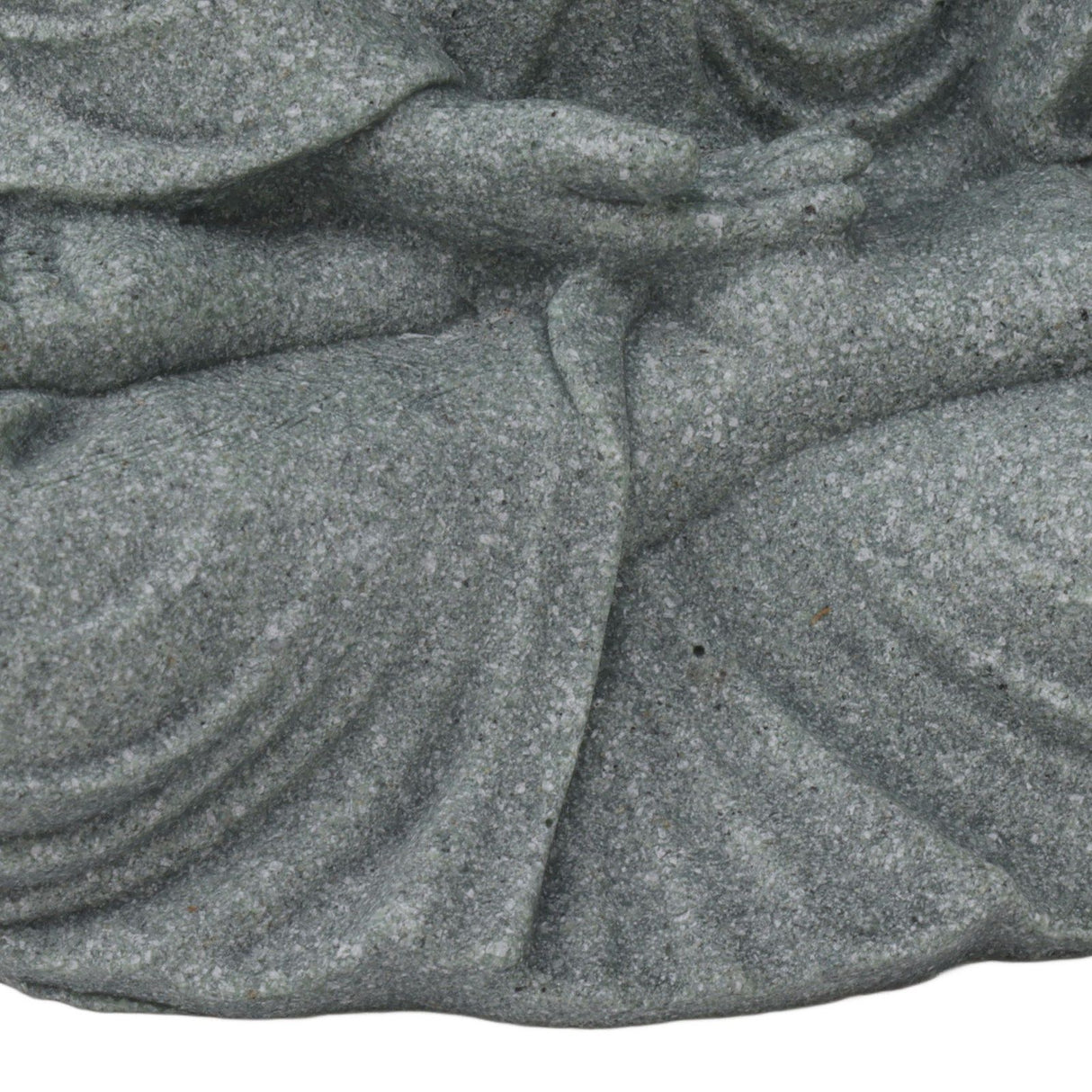 Buddha Statue Green Sandstone Sculpture Buddhist Sitting Figurine Ornament for Living Room Courtyard 7135K-02