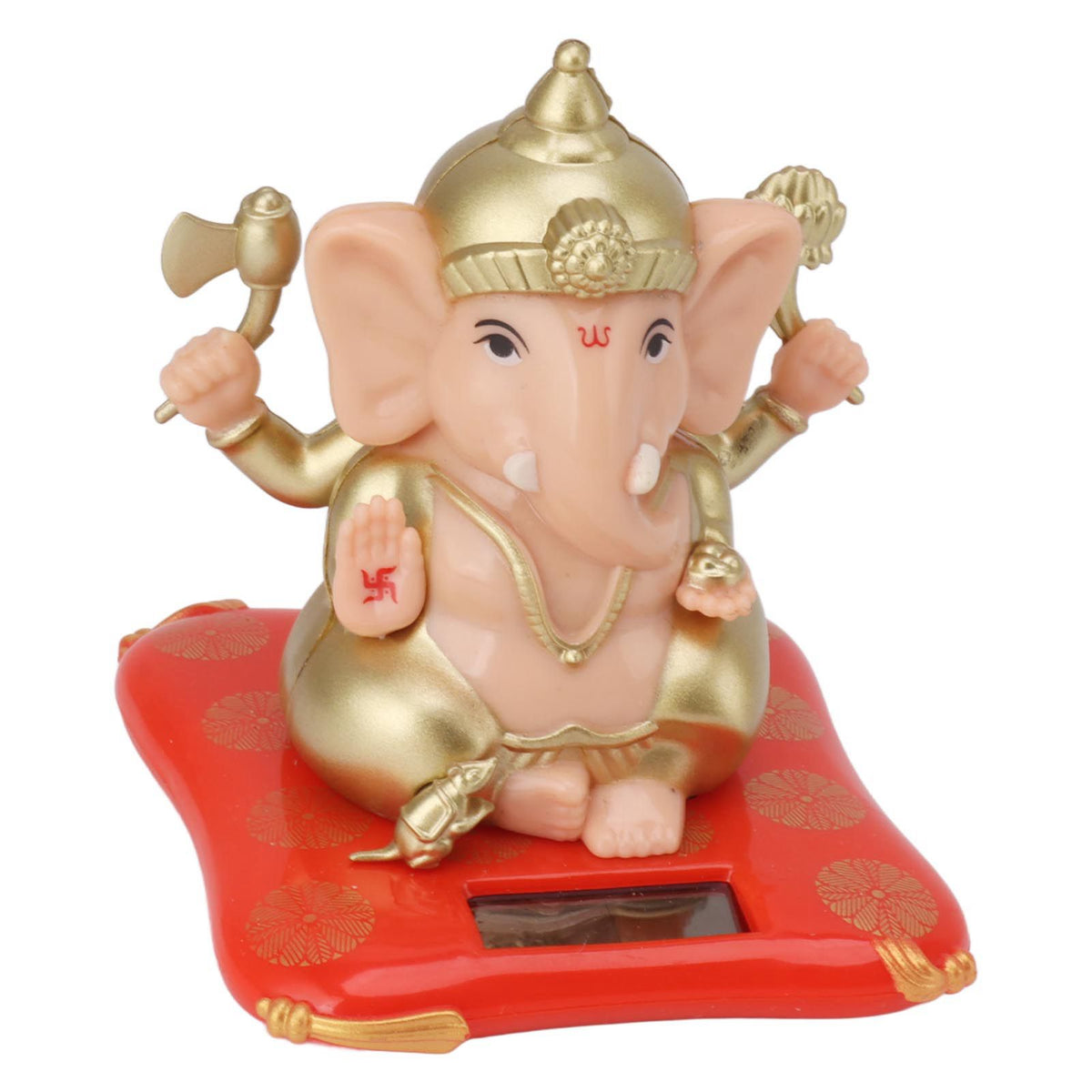 Solar Powered Ganesha Ornament Decoration Ornaments for Home Garden Car Dashboard