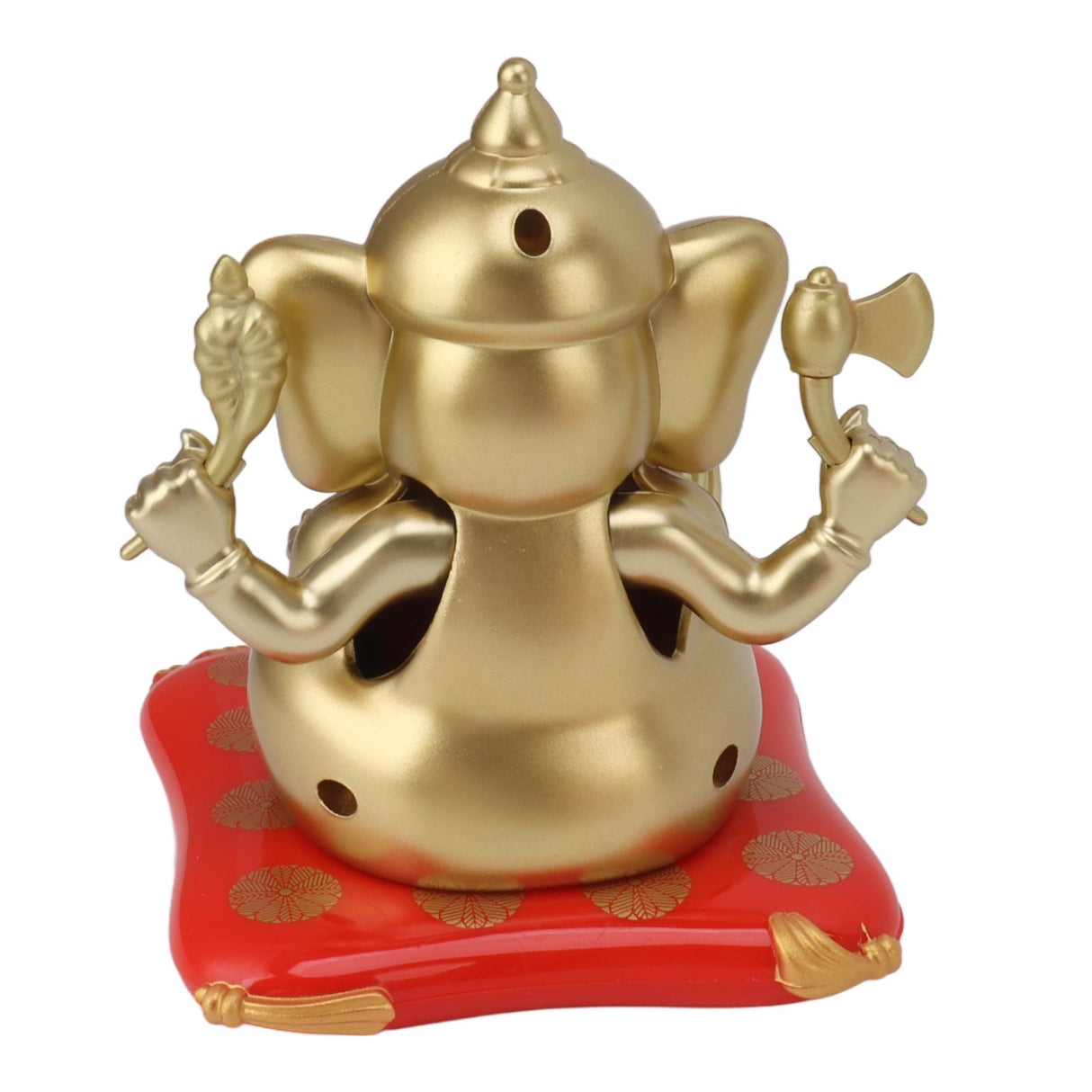 Ganesha Elephant God Statues Solar Powered Indian Ganesha Idol Figurine for Car Dashboard Home Decor Crafts Gold