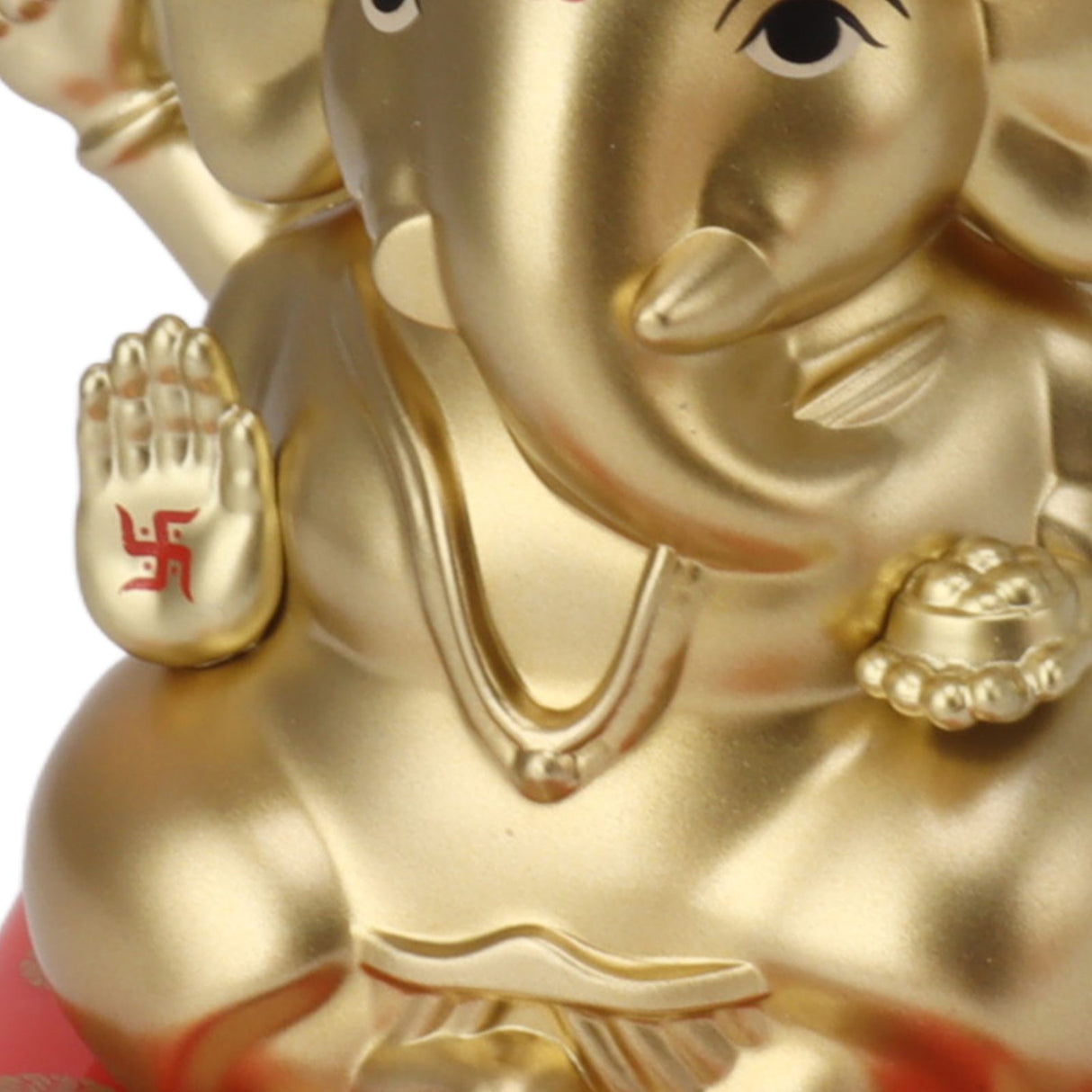 Ganesha Elephant God Statues Solar Powered Indian Ganesha Idol Figurine for Car Dashboard Home Decor Crafts Gold