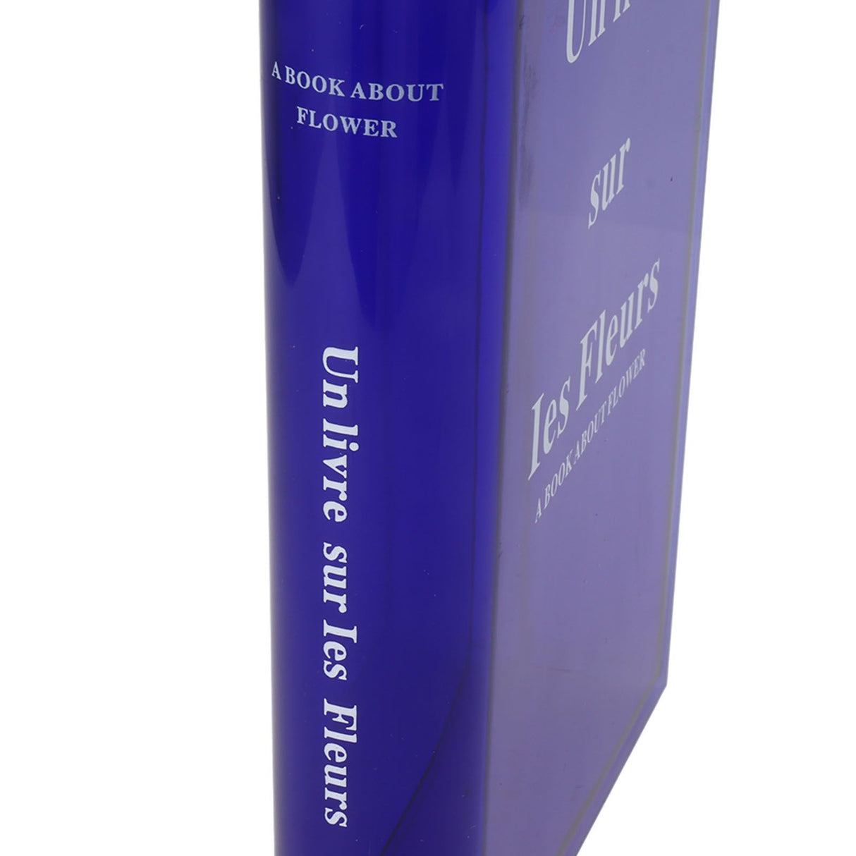 Book Vase for Flowers Acrylic Decorative Transparent Clear Book Shape Flower Vase for Home Living Room Office Blue