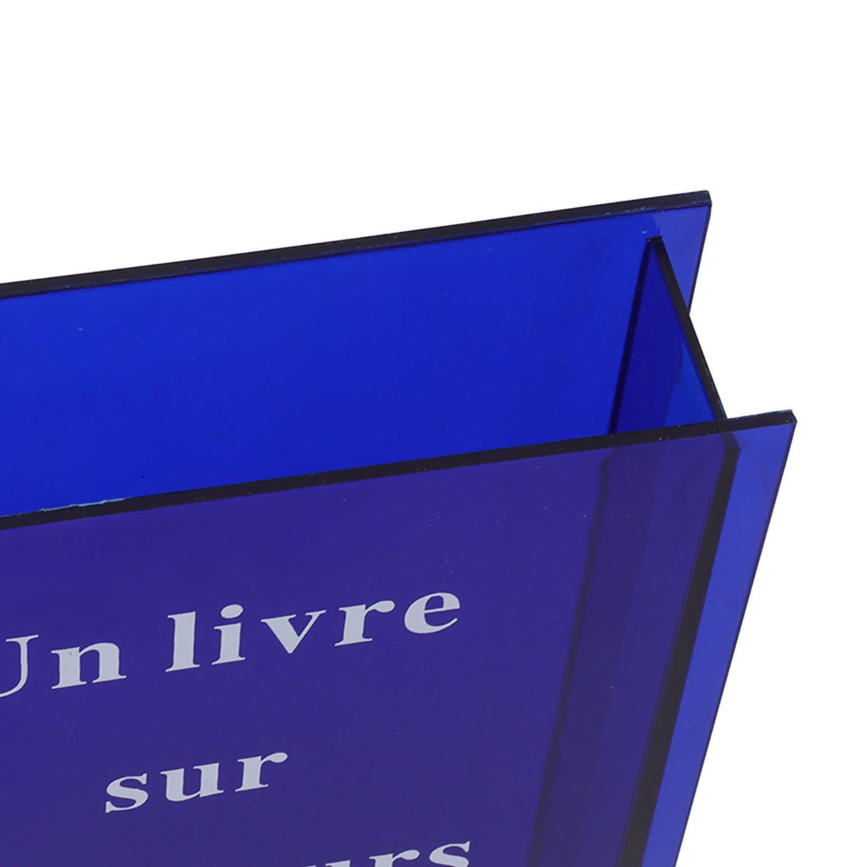 Book Vase for Flowers Acrylic Decorative Transparent Clear Book Shape Flower Vase for Home Living Room Office Blue