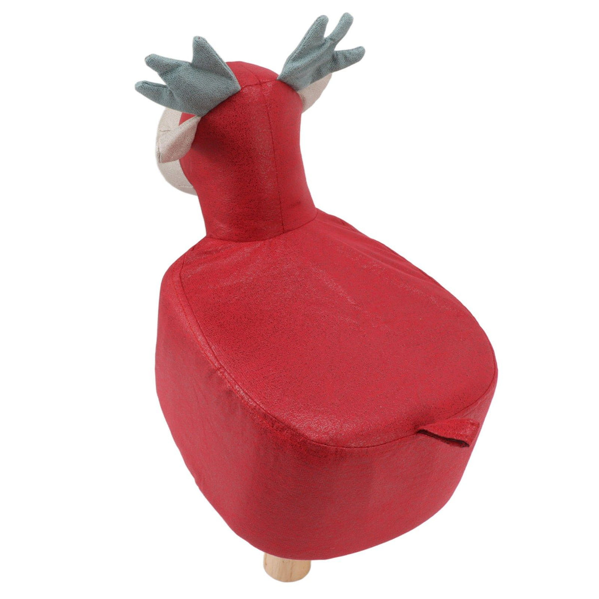 Animal Footstools Prevent Slip Cute Cartoon Giraffe Shape Soft Small Kids Stools for Home Red