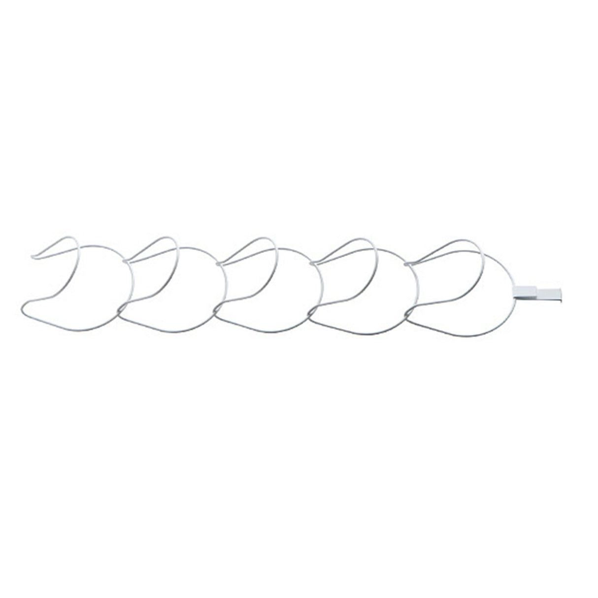 5Pcs Hat Rack Iron Punching Free Multi Layer Multifunctional Space Saving Hat Hanger Holder White