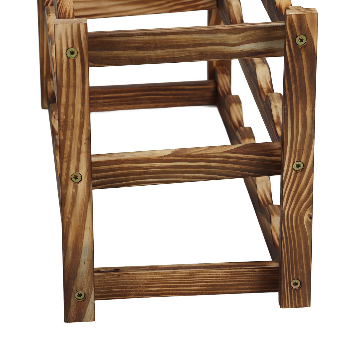 Wine Rack Pine Wood Wine Bottle Storage Shelf Display Organizer Decor for Countertop Home 3 Layer 15 Bottles Capacity