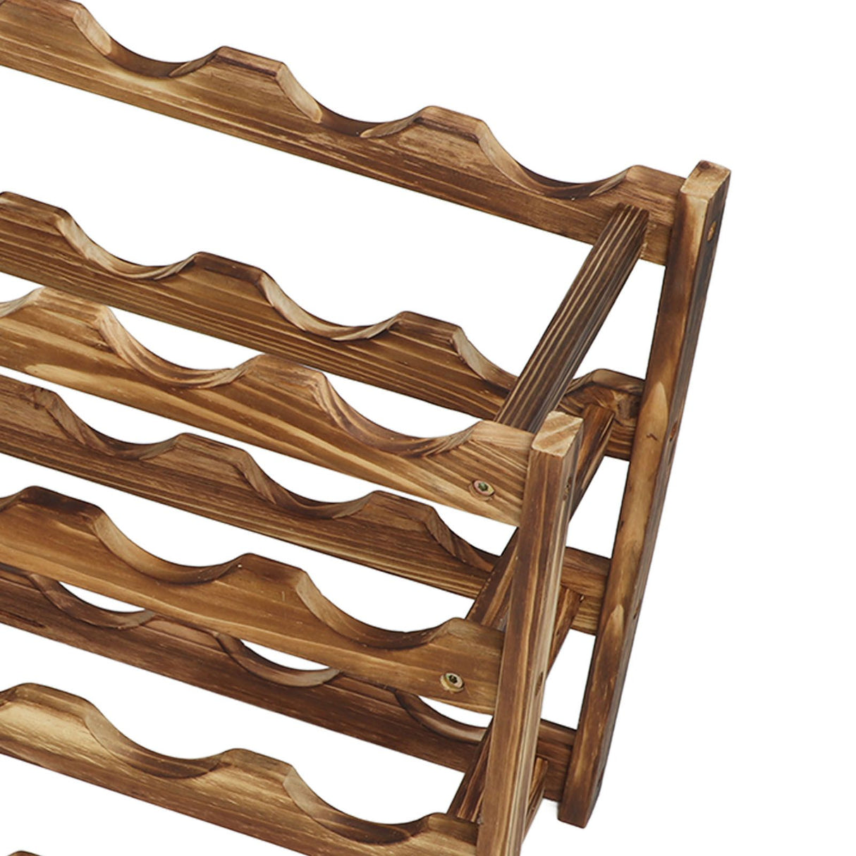 Wine Rack Pine Wood Wine Bottle Storage Shelf Display Organizer Decor for Countertop Home 4 Layer 20 Bottles Capacity