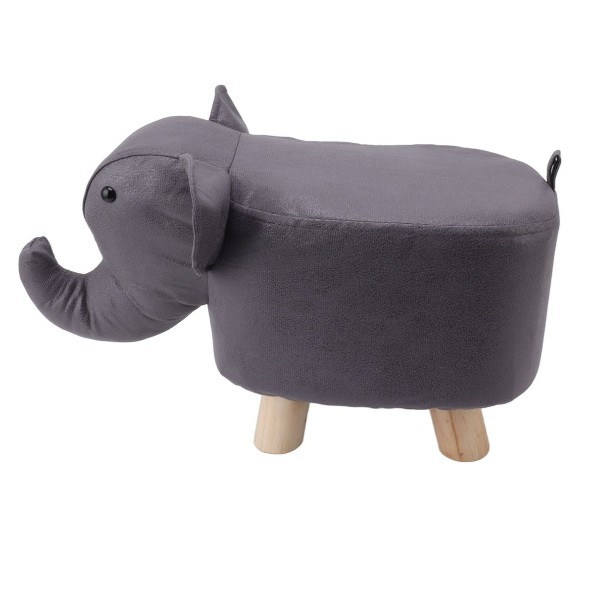 Animal Footstools Elephant Shaped Slip Resistant Silent Comfortable Stable Multi Purpose Cute Stool for Kids Dark Gray