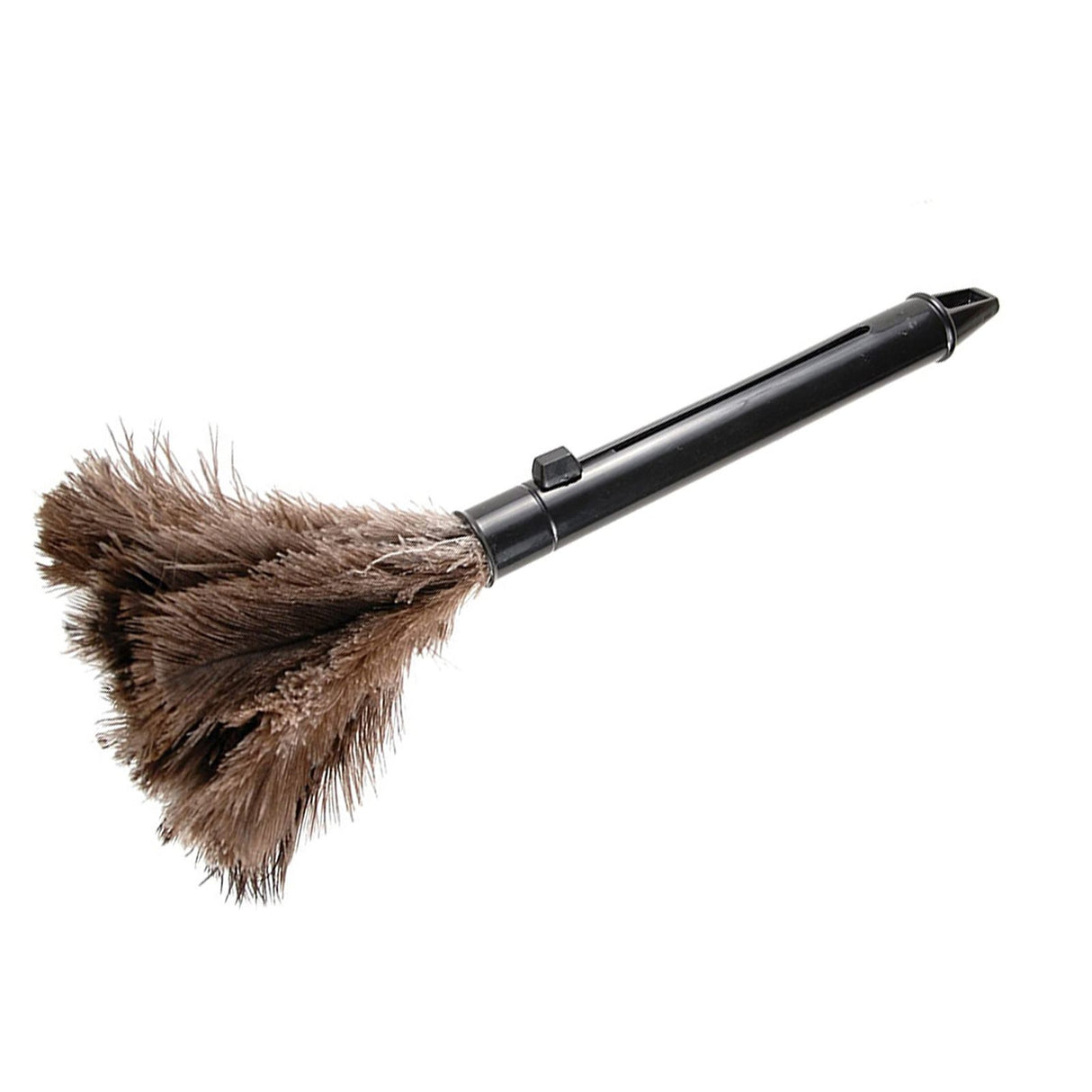 Feather Dusters Brown Washable Portable Compact Chicken Feathers ABS Mini Duster with Handle for Household