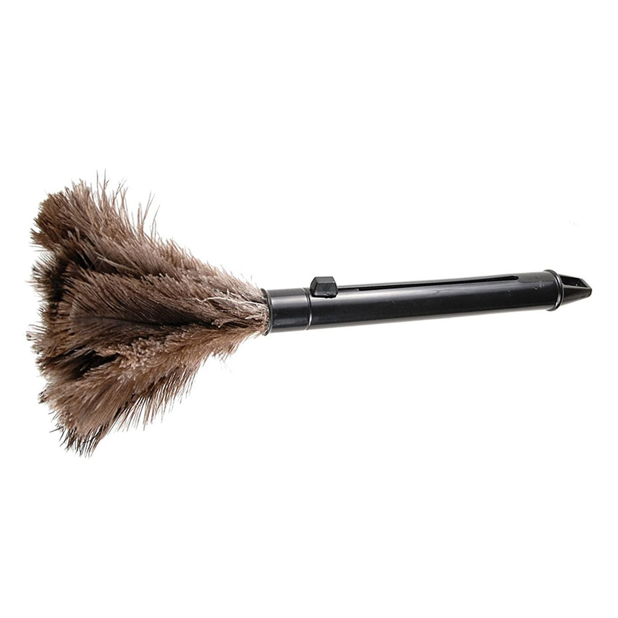 Feather Dusters Brown Washable Portable Compact Chicken Feathers ABS Mini Duster with Handle for Household